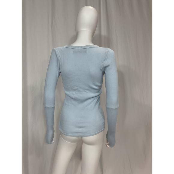 Enza Costa 'Cuffed' Purple Waffle Knit Crew Size M - Picture 3 of 5